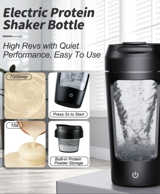 Electric Portable Whey Protein Shaker Bottle