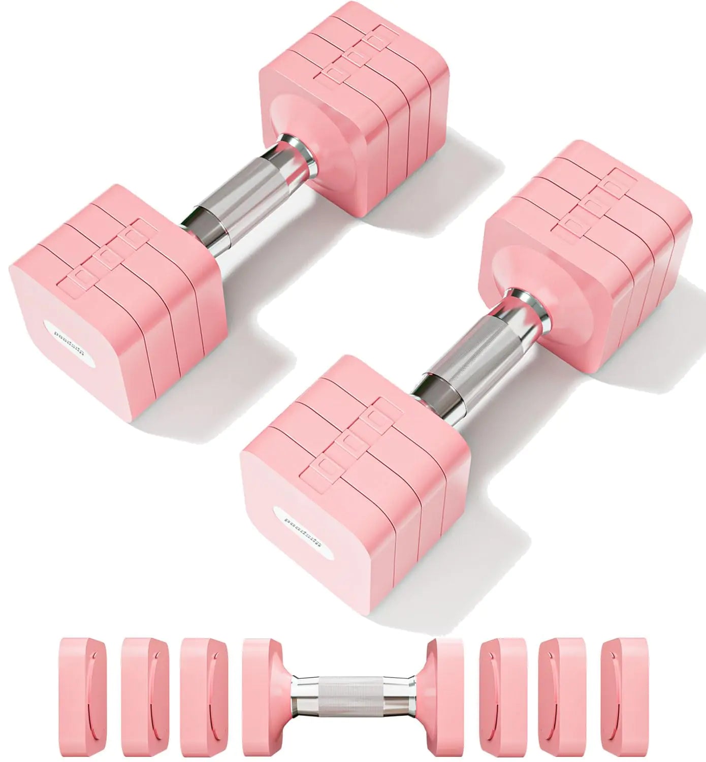 15LBS Adjustable Dumbbell Set 4 in 1 Free Weights Dumbbells Set for Women Men Hand Weights Set